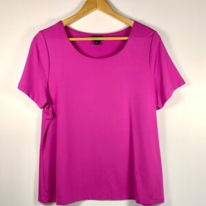East 5th business/casual magenta pink short sleeve pullover comfy knit blouse